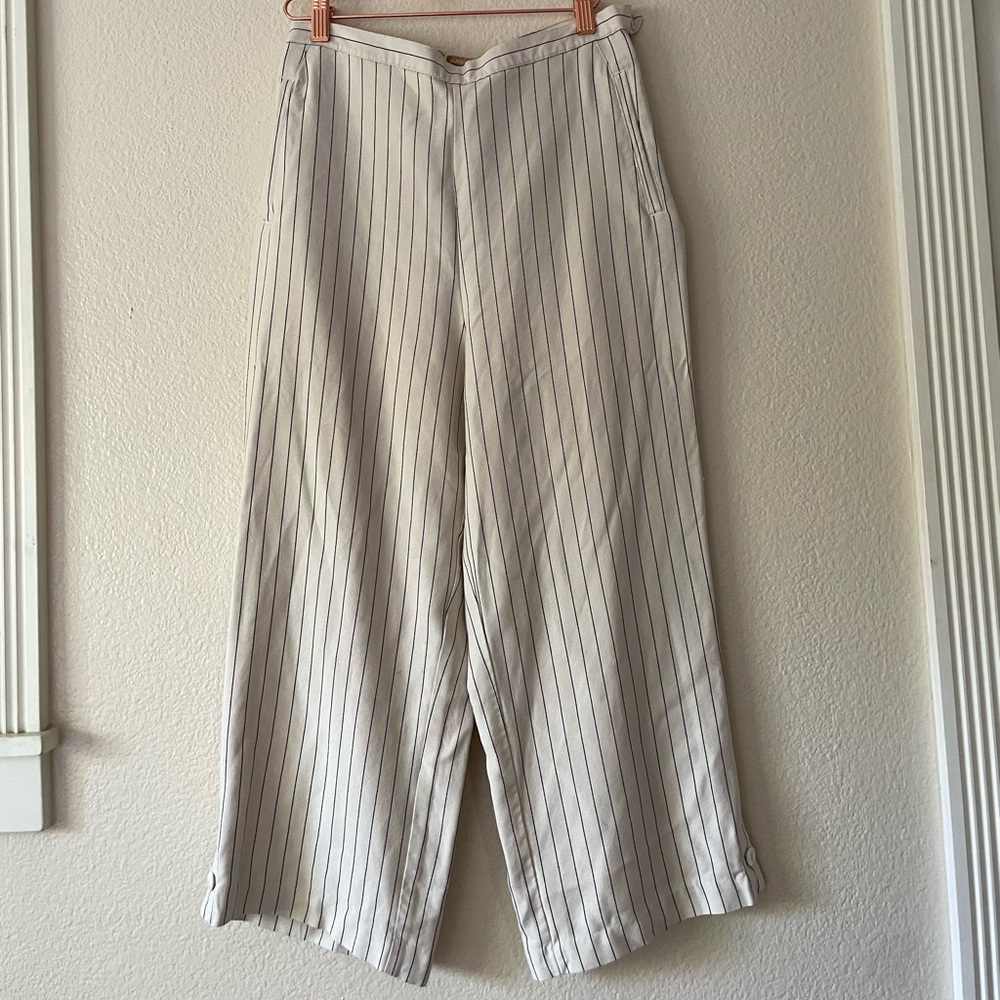 Striped Cropped Trousers